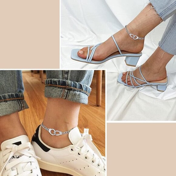 Stainless Steel Gold Plated Ankle Bracelet with Custom Name Gift Jewelry - Picture 2 of 7